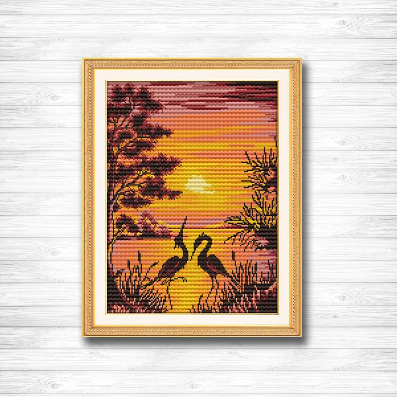 The crane shadow in sunset Painting dmc 14CT 11CT counted cross stitch Needlework Set Embroidery kits DIY Home Decoration
The crane shadow in sunset Painting dmc 14CT 11CT counted cross stitch Needlework Set Embroidery kits DIY Home Decoration