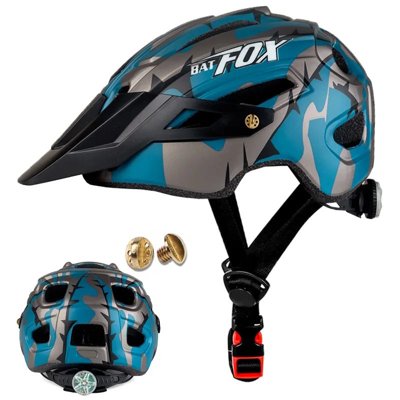 BATFOX шлем для спорта на открытом воздухе со светом MTB горного велосипеда езды