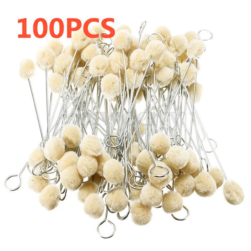 100pcs/set Wool Daubers Ball Brush Leather Dye Dauber & Finish Dyeing Applicator With Metal Handle For DIY Crafts Projects
100pcs/set Wool Daubers Ball Brush Leather Dye Dauber & Finish Dyeing Applicator With Metal Handle For DIY Crafts Projects