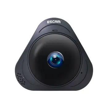 

Escam Q8 Hd 960P 1.3Mp 360 Degree Panoramic Monitor Fisheye Wifi Ir Infrared Camera Vr Camera With Two Way Audio/Motion Detector