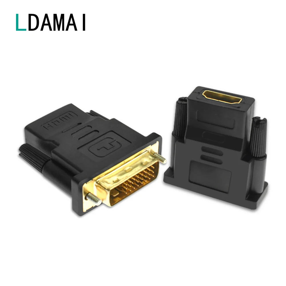DVI to HDMI Adapter Bi-directional DVI 24+1 Male to HDMI Female Cable Connector Converter For HDTV Projector HDMI to DVI 24+5
DVI to HDMI Adapter Bi-directional DVI 24+1 Male to HDMI Female Cable Connector Converter For HDTV Projector HDMI to DVI 24+5