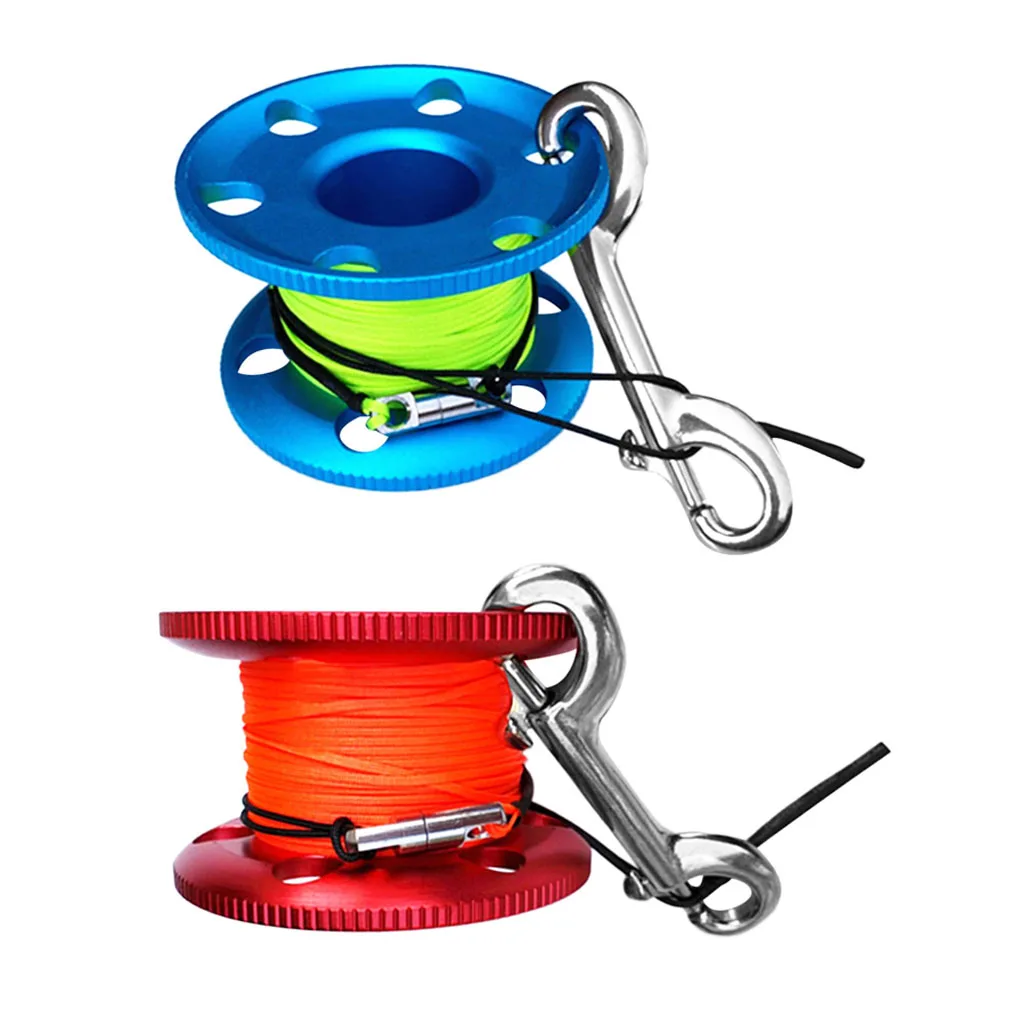 2 Pcs Red Blue Scuba Diving Finger Spool Reel with High Visibility Line & Double Ended Stainless Steel Bolt Snap
2 Pcs Red Blue Scuba Diving Finger Spool Reel with High Visibility Line & Double Ended Stainless Steel Bolt Snap