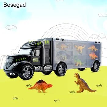 Cartoon Pull Back Car Truck Dinosaur Transport Carrier Truck Toys with 6pcs Plastic Dinosaur Figure Models for Model Boys Gifts
Cartoon Pull Back Car Truck Dinosaur Transport Carrier Truck Toys with 6pcs Plastic Dinosaur Figure Models for Model Boys Gifts