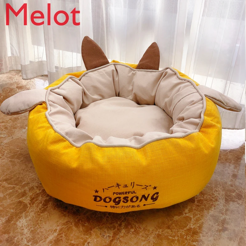 Japanese Cotton and Linen Kennel Winter Warm Cat Nest Removable and Washable Pet Small Dog Teddy Bite-Resistant Wear-Resistant
Japanese Cotton and Linen Kennel Winter Warm Cat Nest Removable and Washable Pet Small Dog Teddy Bite-Resistant Wear-Resistant