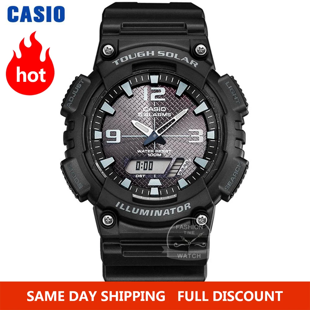 Casio Watch часы мужские модные кварцевые наручные со солнечной батареей и