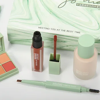 Hengfang Avocado Green Four-piece Set Box Gift Box Lipstick Eyeshadow Compact Liquid Foundation Makeup Set Beginners
Hengfang Avocado Green Four-piece Set Box Gift Box Lipstick Eyeshadow Compact Liquid Foundation Makeup Set Beginners