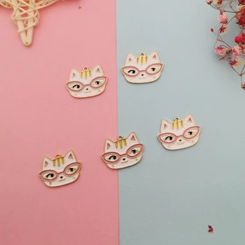 10pcs Animals Cat Alloy Enamel DIY Bracelet Necklace Charms Cute Glasses Cat Head Pendants Fit Jewelry Making Golden Base FX360
10pcs Animals Cat Alloy Enamel DIY Bracelet Necklace Charms Cute Glasses Cat Head Pendants Fit Jewelry Making Golden Base FX360