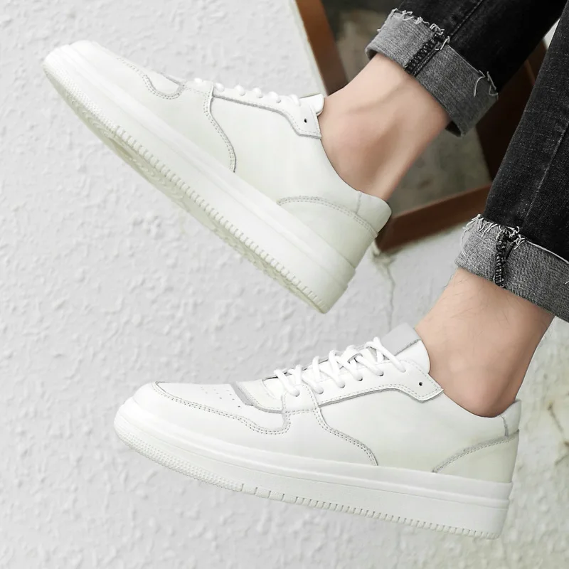 2020 Spring New Style Extra High Genuine Leather Men Shoes White Versitile Fashion Extra High Sport Sneakers MEN'S Casual Shoes
2020 Spring New Style Extra High Genuine Leather Men Shoes White Versitile Fashion Extra High Sport Sneakers MEN'S Casual Shoes