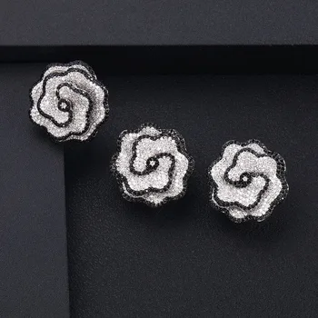janekelly Exquisite Flower Shape Stud Earrings Ring Cubic Zirconia For Women Bridal Wedding Engagement Party Wear
janekelly Exquisite Flower Shape Stud Earrings Ring Cubic Zirconia For Women Bridal Wedding Engagement Party Wear
