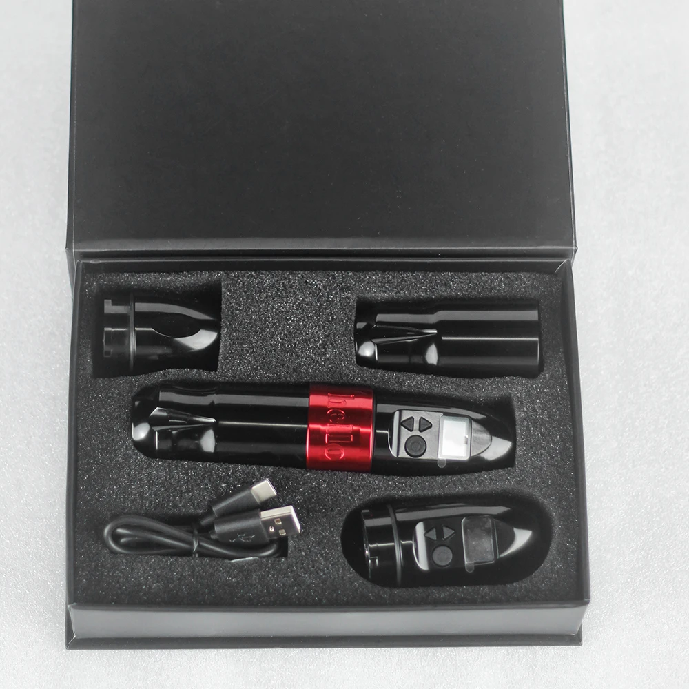 

Wireless Tattoo Pen Rotary Machine LED Display Coreless Motor Replaceable Battery Wireless Tattoo Pen Permanent Makeup Machine