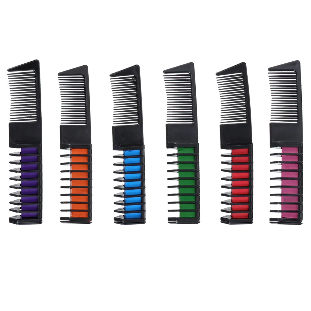 6pcs Hair Chalk Set Washable Colorful Hairdressing Comb Hair Chalk Comb Hair Dye Comb Hair Color Comb for Home Baber
6pcs Hair Chalk Set Washable Colorful Hairdressing Comb Hair Chalk Comb Hair Dye Comb Hair Color Comb for Home Baber