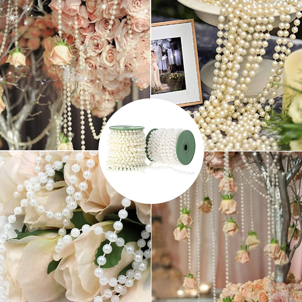 25M 6MM Pearl Beads Garland String Spool Rope Wedding House Bridal Party New DIY Foral Beaded Jewelry Decorations Accessories
25M 6MM Pearl Beads Garland String Spool Rope Wedding House Bridal Party New DIY Foral Beaded Jewelry Decorations Accessories