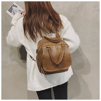 New Multi-Function Three Backpack Backpack Capacity Soft Leather Chic Shoulder Laptop Bags
New Multi-Function Three Backpack Backpack Capacity Soft Leather Chic Shoulder Laptop Bags