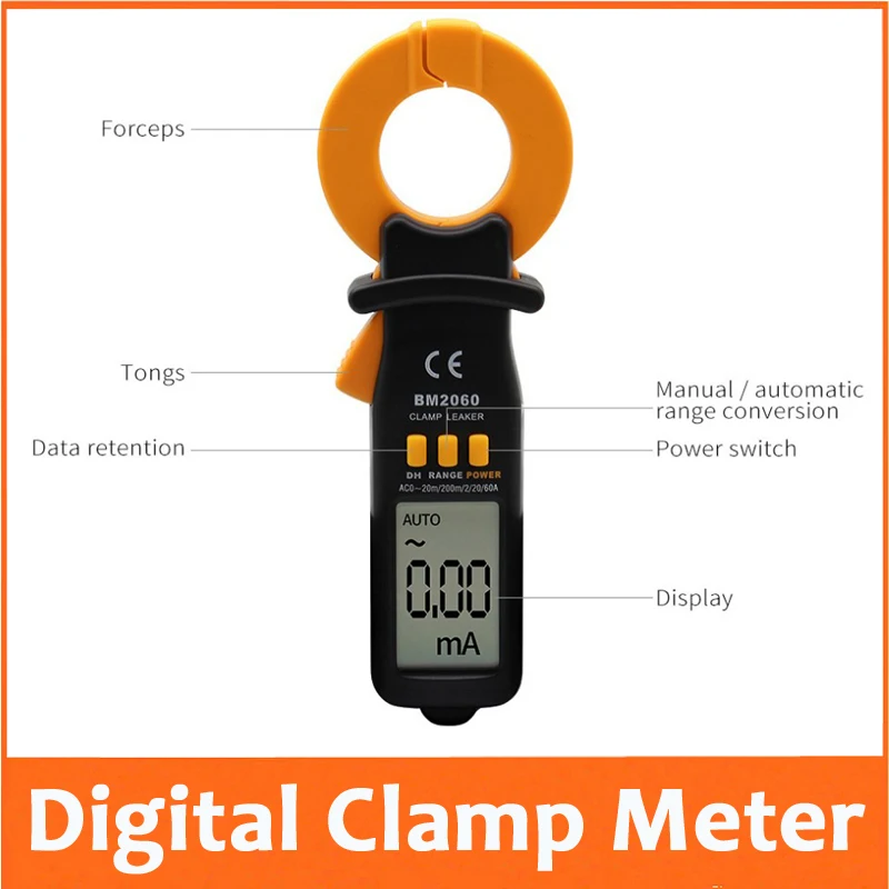 Professional leakage current test digital clamp meter Measuring the precision of the micro current to 0.01A
Professional leakage current test digital clamp meter Measuring the precision of the micro current to 0.01A