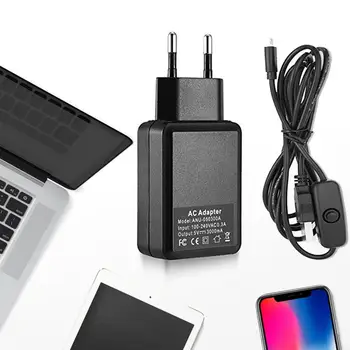 Raspberry Pi 2/3b 3b+ 5v 3a Eu European Power Adapter Charger With Key Switch Data Cable
Raspberry Pi 2/3b 3b+ 5v 3a Eu European Power Adapter Charger With Key Switch Data Cable