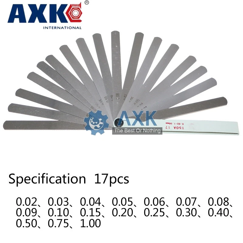 150A 17 Blade Metric Feeler Gauge 0.02-1.00mm Gap Filler Thickness Measurement Tool LT311
150A 17 Blade Metric Feeler Gauge 0.02-1.00mm Gap Filler Thickness Measurement Tool LT311