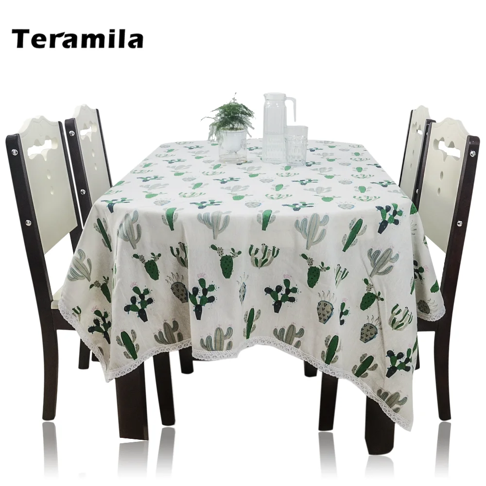Teramila Rectangular Square Dining Tablecloth Cactus Design Thick Table Cover Lace Side Cloth For Party Wedding Mantel Kitchen
Teramila Rectangular Square Dining Tablecloth Cactus Design Thick Table Cover Lace Side Cloth For Party Wedding Mantel Kitchen