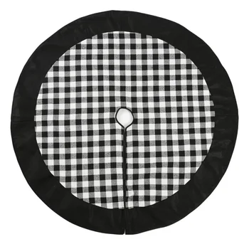 48Inch Christmas Tree Skirt With Invisible Nylon Clasp Black And White Checked Design Xmas Tree Apron Holiday Decorations
48Inch Christmas Tree Skirt With Invisible Nylon Clasp Black And White Checked Design Xmas Tree Apron Holiday Decorations