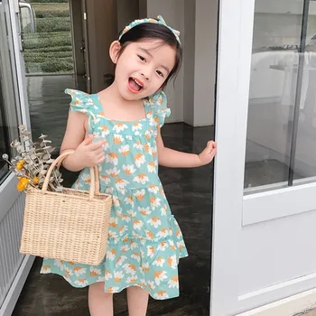 Girls' sleeveless dress 2020 new summer super foreign style vest skirt girls' lovely Floral Cotton Skirt
Girls' sleeveless dress 2020 new summer super foreign style vest skirt girls' lovely Floral Cotton Skirt