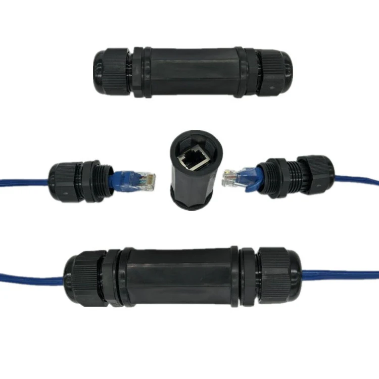 

Waterproof RJ45 Network connector Outdoor optical fiber network cable RJ45 connector Computer network cable straight-through con