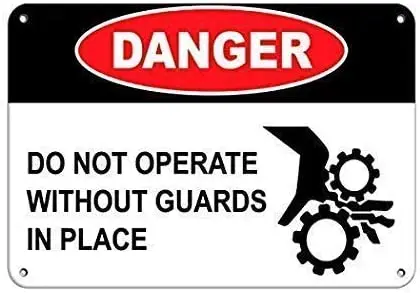 Warning Caution Notice Safety Sign Danger Do Not Operate Without Guards in Place Warning Metal Sign for Front Door
Warning Caution Notice Safety Sign Danger Do Not Operate Without Guards in Place Warning Metal Sign for Front Door