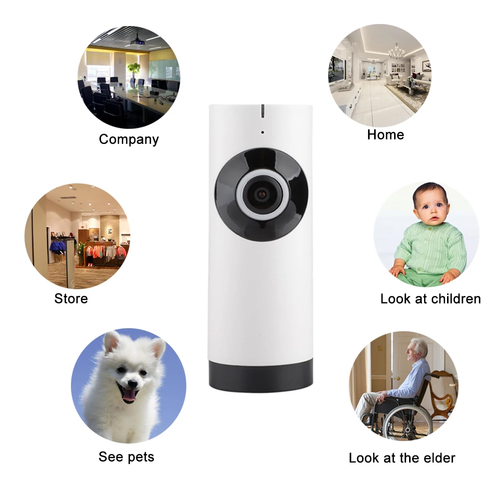 IP Camera 180 Degree Wide Angle Fisheye Len HD 720P WiFi Two Way Audio Baby Monitor Household Security CCTV Cam Motion Detection
IP Camera 180 Degree Wide Angle Fisheye Len HD 720P WiFi Two Way Audio Baby Monitor Household Security CCTV Cam Motion Detection