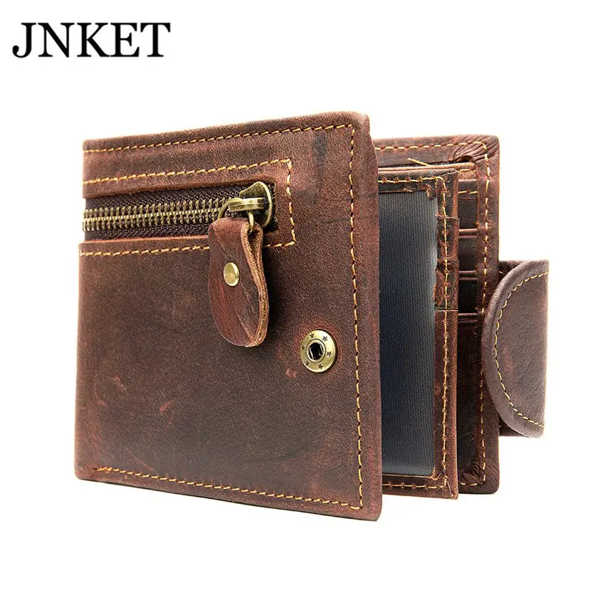 JNKET Retro Men's Short Wallet Cowhide Zipper Wallet Credit Card Wallet Billfold Card Holder
JNKET Retro Men's Short Wallet Cowhide Zipper Wallet Credit Card Wallet Billfold Card Holder