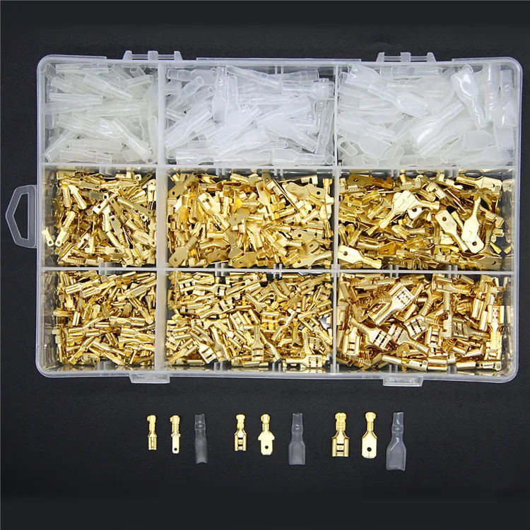 Cross-border plug-in terminals specially designed for boxed 6.3/4.8/2.8 plug-in spring blade sheath 900PCS cold-press connection
Cross-border plug-in terminals specially designed for boxed 6.3/4.8/2.8 plug-in spring blade sheath 900PCS cold-press connection