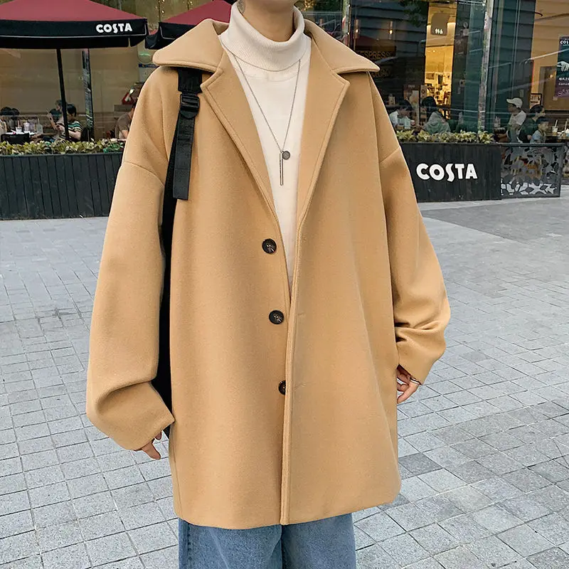 Winter 2020 New Men's Student Wool Coat Medium Length Casual Solid Color Loose And Simple Fashion Coat Size S-2XL
Winter 2020 New Men's Student Wool Coat Medium Length Casual Solid Color Loose And Simple Fashion Coat Size S-2XL