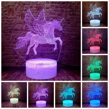 Flash 3D Kids Nightlight 7 LED Colors Changing Sleep Light Unicornio Model Unicorn Figure girls Toys
Flash 3D Kids Nightlight 7 LED Colors Changing Sleep Light Unicornio Model Unicorn Figure girls Toys
