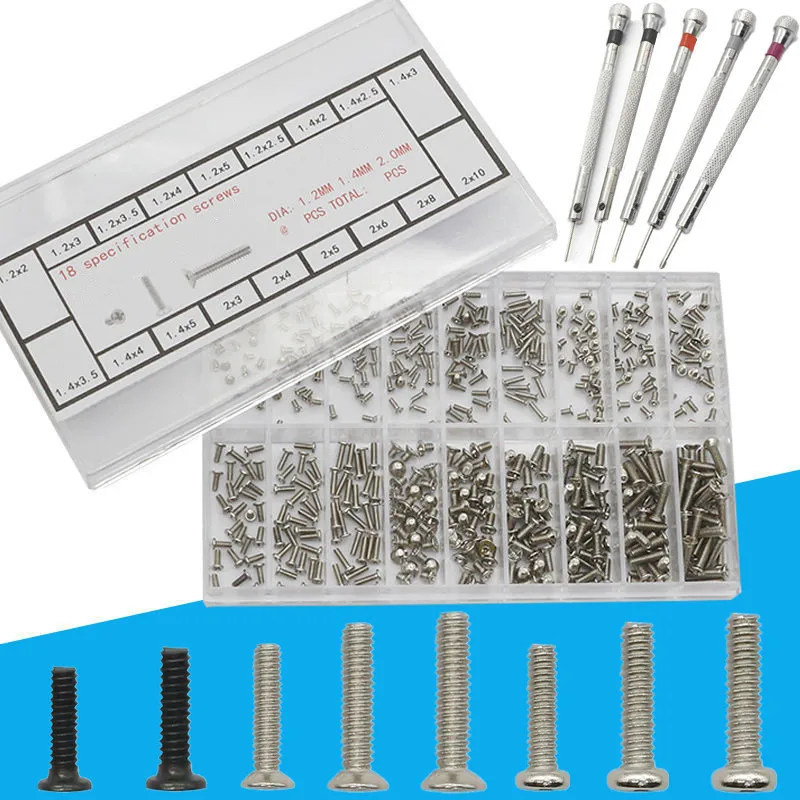M1.2 M1.4 M2 Laptop Notebook Screws Set 5 Screwdriver Computer Electronic Digital Mini Mechanical Assortment Repair Kit Hardware
M1.2 M1.4 M2 Laptop Notebook Screws Set 5 Screwdriver Computer Electronic Digital Mini Mechanical Assortment Repair Kit Hardware