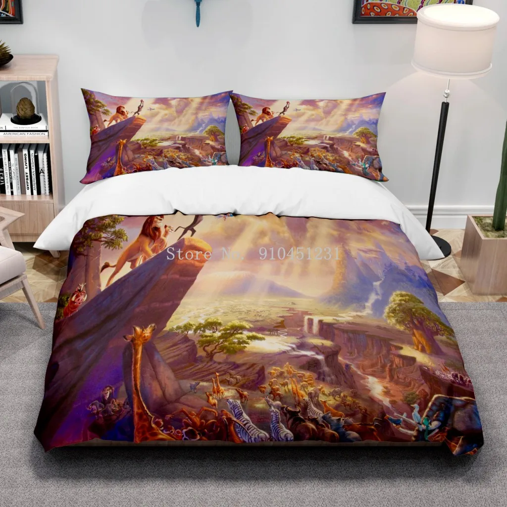 Cartoon Disney Lion King Simba Bedding Set Duvet Covers Pillowcases Bed Comforter Cover Baby Children Adult Boys Gift Bedclothes Cartoon Disney Lion King Simba Bedding Set Duvet Covers Pillowcases Bed Comforter Cover Baby Children Adult Boys Gift Bedclothes