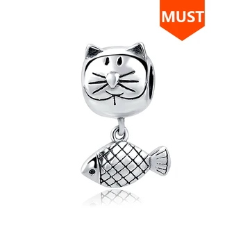 high quality 925 Silver Curiou Cat and fish beads Fit pandora Charms Bracelet Necklace Authentic jewelry accessories gifts
high quality 925 Silver Curiou Cat and fish beads Fit pandora Charms Bracelet Necklace Authentic jewelry accessories gifts