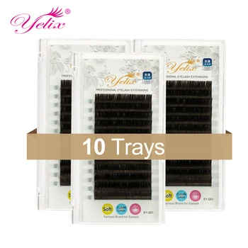 Korea False Individual Flat Eyelashes 100% PBT Matte Ellipse Eyelash Extension Highly Black Fake Lashes No Split-tip 5 trays
Korea False Individual Flat Eyelashes 100% PBT Matte Ellipse Eyelash Extension Highly Black Fake Lashes No Split-tip 5 trays