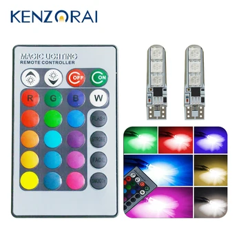 2PCS Car RGB LED 12V T10 LED RGB 5050 6SMD Remote Controller Reading Universal Wedge Light Signal Lamp car accessories car light
2PCS Car RGB LED 12V T10 LED RGB 5050 6SMD Remote Controller Reading Universal Wedge Light Signal Lamp car accessories car light