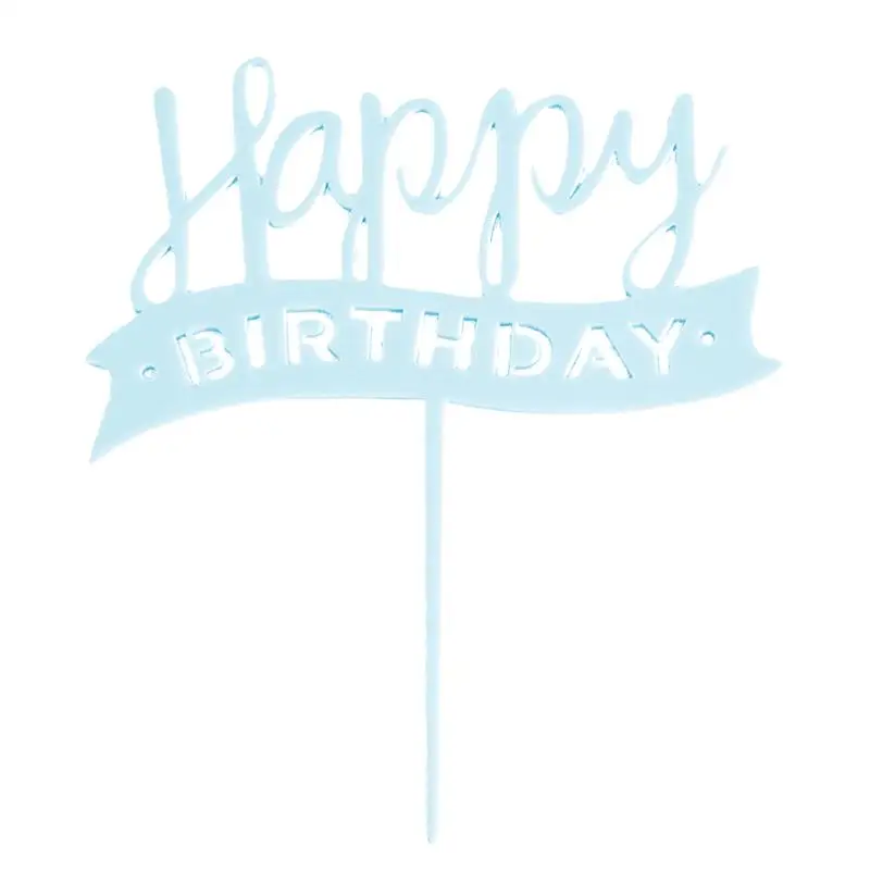 5pcs happy birthday cake toppers lovely acrylic cupcake toppers