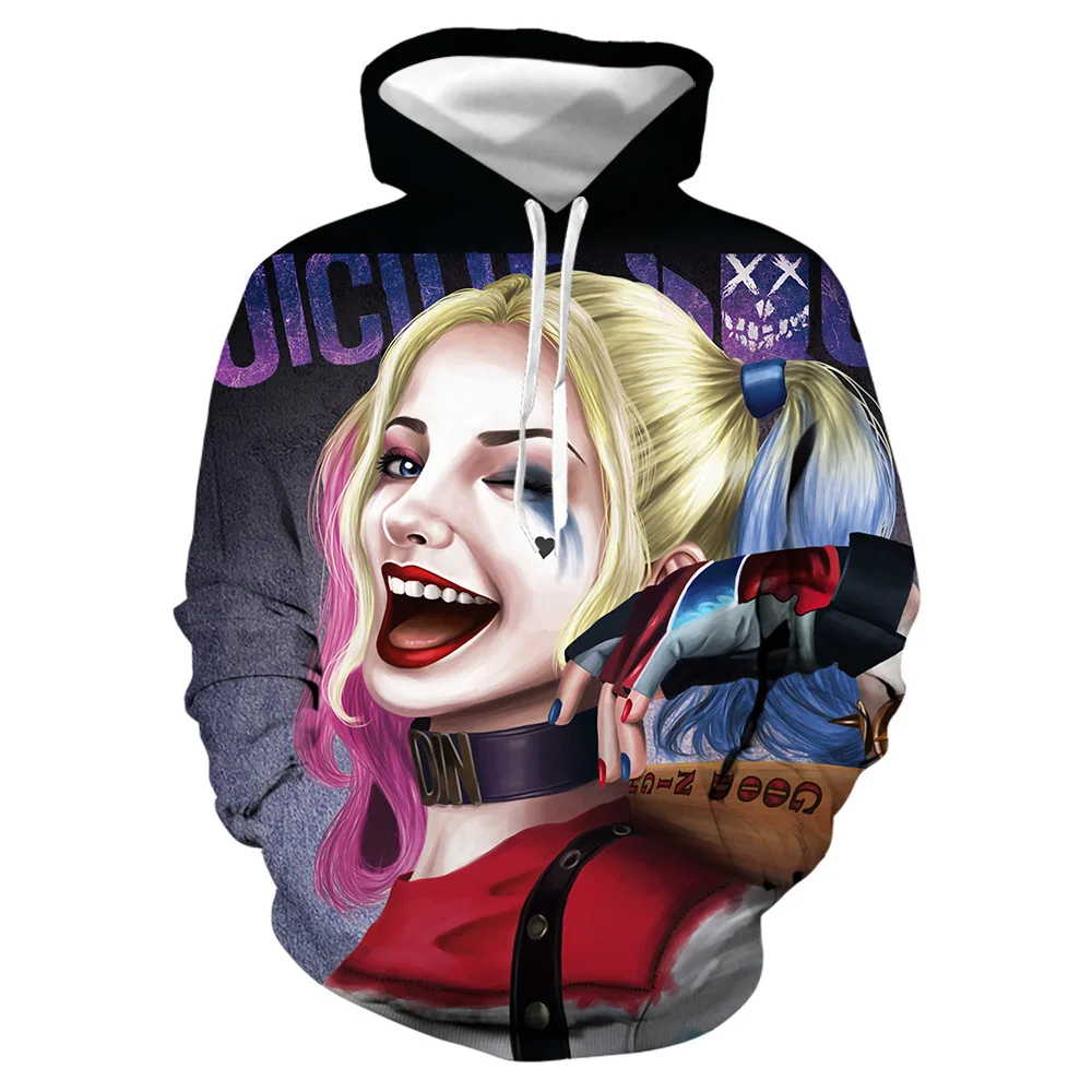 New Harley Quinn 3D printed hoodie for men and women couple casual baseball clothing ladies fashion street trend sports hoodie
New Harley Quinn 3D printed hoodie for men and women couple casual baseball clothing ladies fashion street trend sports hoodie