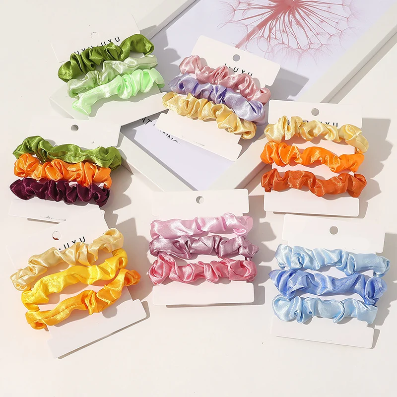 3Pcs Scrunchies Set Hair Ring Solid Color Rubber Bands Elastic Hair Rope Headwear Hair Accessories Hair Ties Ponytail Holder
3Pcs Scrunchies Set Hair Ring Solid Color Rubber Bands Elastic Hair Rope Headwear Hair Accessories Hair Ties Ponytail Holder