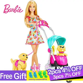 Original Brand Barbie With Pet Doll Princess Assortment Girl Fashion Fashionista Doll Toys for Girls Children Birthday Gift
Original Brand Barbie With Pet Doll Princess Assortment Girl Fashion Fashionista Doll Toys for Girls Children Birthday Gift