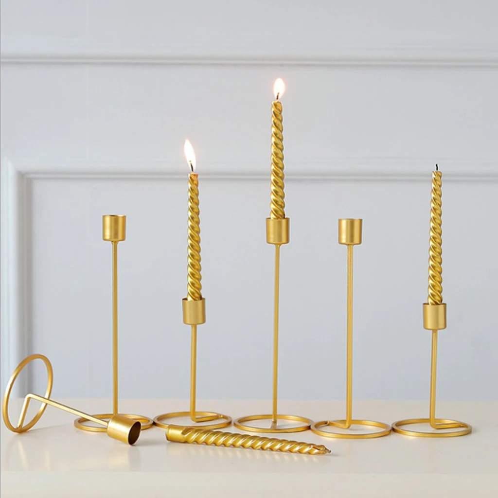 Vintage Iron Candle Holder Candlestick Tealight Wedding Party Home Decor Gold Vintage Iron Candle Holder Candlestick Tealight Wedding Party Home Decor Gold
