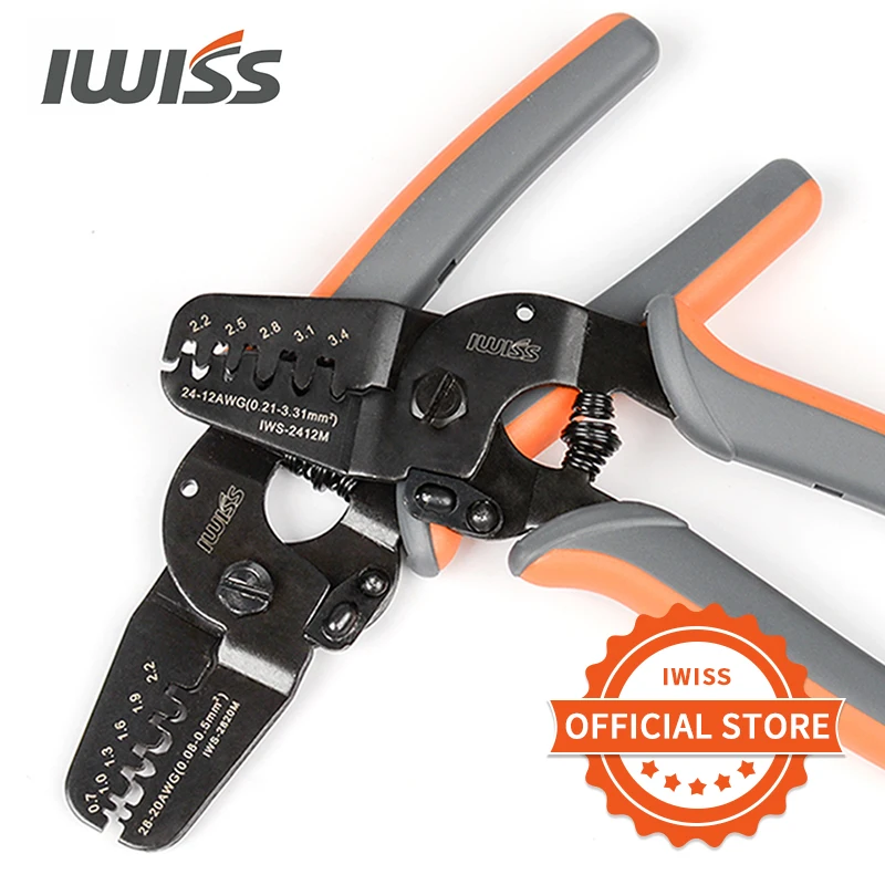 IWISS Terminals Crimping Tools IWS-2412M/IWS-2820M for Crimp AWG24-12/AWG28-20 JAM, Molex, Tyco, JST Terminals and Connectors
IWISS Terminals Crimping Tools IWS-2412M/IWS-2820M for Crimp AWG24-12/AWG28-20 JAM, Molex, Tyco, JST Terminals and Connectors