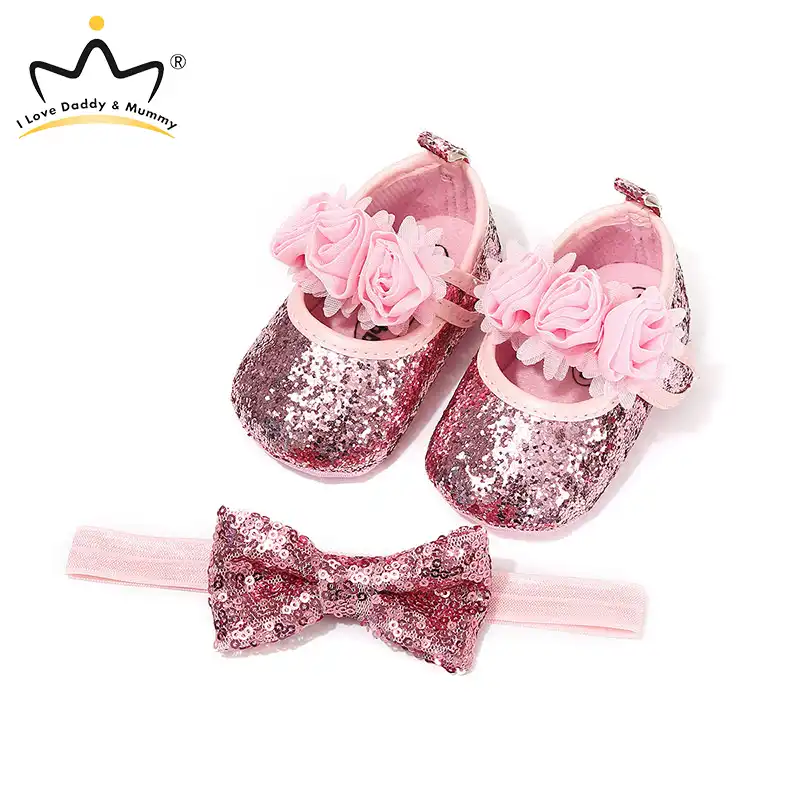 sequin baby shoes
