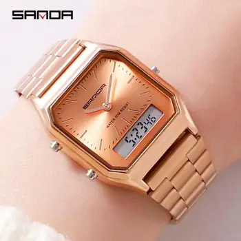 SANDA Fashion Ladies Watches Women Luxury Crystal Steel Dress Watches Girls Students Digital Bracelet Wristwatch Clock For Woman 
SANDA Fashion Ladies Watches Women Luxury Crystal Steel Dress Watches Girls Students Digital Bracelet Wristwatch Clock For Woman