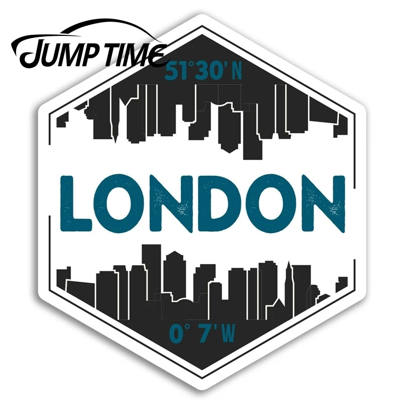 Jump Time Лондон Англия виниловая наклейка s Великобритания с видом города для