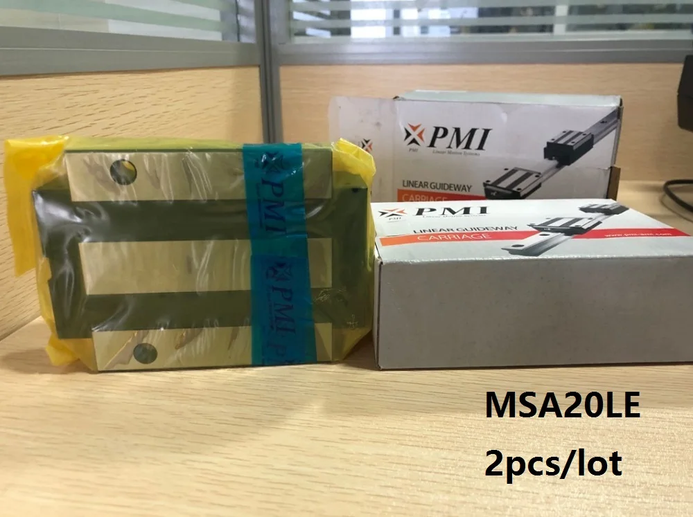 

2pcs/lot Original Taiwan PMI MSA20LE-N MSA20LESSFCN linear guideway slide block Carriage for CO2 laser machine MSA20LE