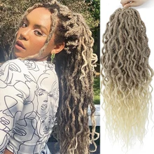 

Synthetic Goddess Locs Crochet Hair Faux Locs Crochet Braids Gypsy Braiding Hair Extensions Ombre Afro Dreadlocks for Women