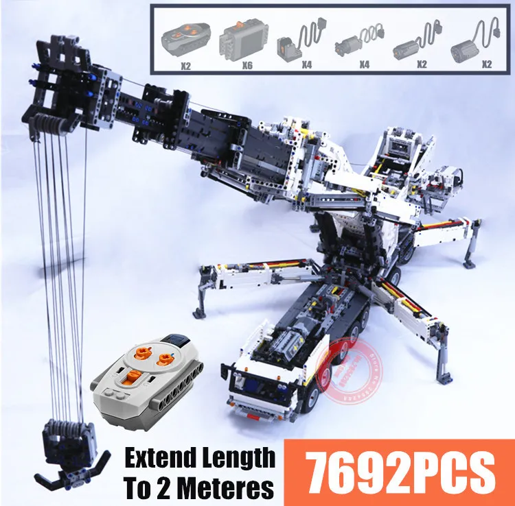 New MOC RC Power Functions Crane LTM11200 Fit Legoings Technic Motor MOC-20920 Kit Building Blocks Bricks Diy Toy Gift Birthday
New MOC RC Power Functions Crane LTM11200 Fit Legoings Technic Motor MOC-20920 Kit Building Blocks Bricks Diy Toy Gift Birthday