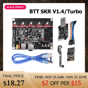 BIGTREETECH BTT SKR V1.4 Turbo SKR V1.4 32 Bit Control Board WIFI+DCDC+Writer 3d Printer Parts For Ender3 vs SKR V1.3 TMC2209
BIGTREETECH BTT SKR V1.4 Turbo SKR V1.4 32 Bit Control Board WIFI+DCDC+Writer 3d Printer Parts For Ender3 vs SKR V1.3 TMC2209