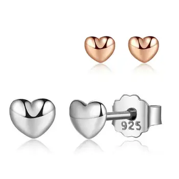 925 Sterling Silver Heart Stud Earrings For Women Grils Wedding Female pendientes mujer moda eh1408
925 Sterling Silver Heart Stud Earrings For Women Grils Wedding Female pendientes mujer moda eh1408