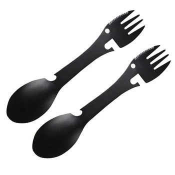 2Pc 5-In-1 Camping Utensils Cutlery Stainless Steel Camping Fork Spoon Bottle Opener Set Multifunctional Flatware
2Pc 5-In-1 Camping Utensils Cutlery Stainless Steel Camping Fork Spoon Bottle Opener Set Multifunctional Flatware